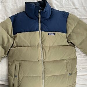 Patagonia Men's Puffer Jacket - Navy and Khaki